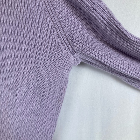 Casual Corner Lavender V-Neck Cardigan Vintage Preppy Cottagecore Y2K - Picture 9 of 14